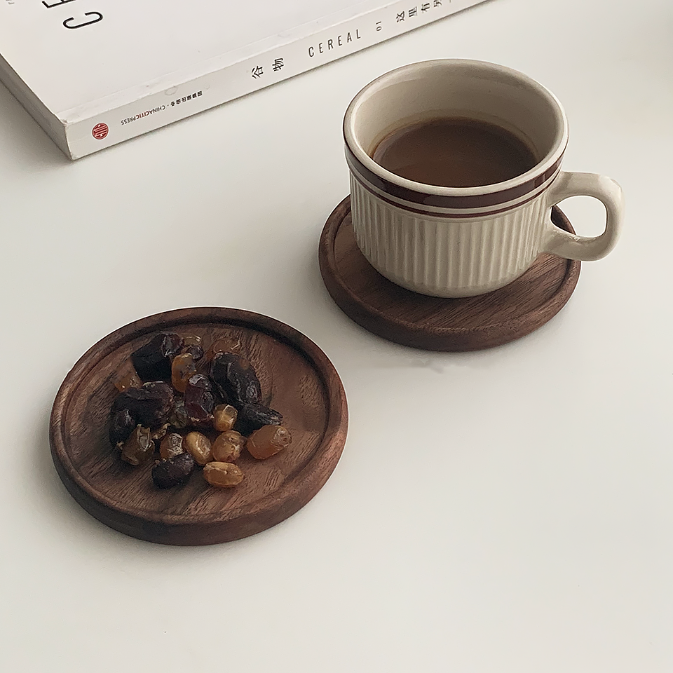 NestWood™ Japanese Walnut Coaster Set